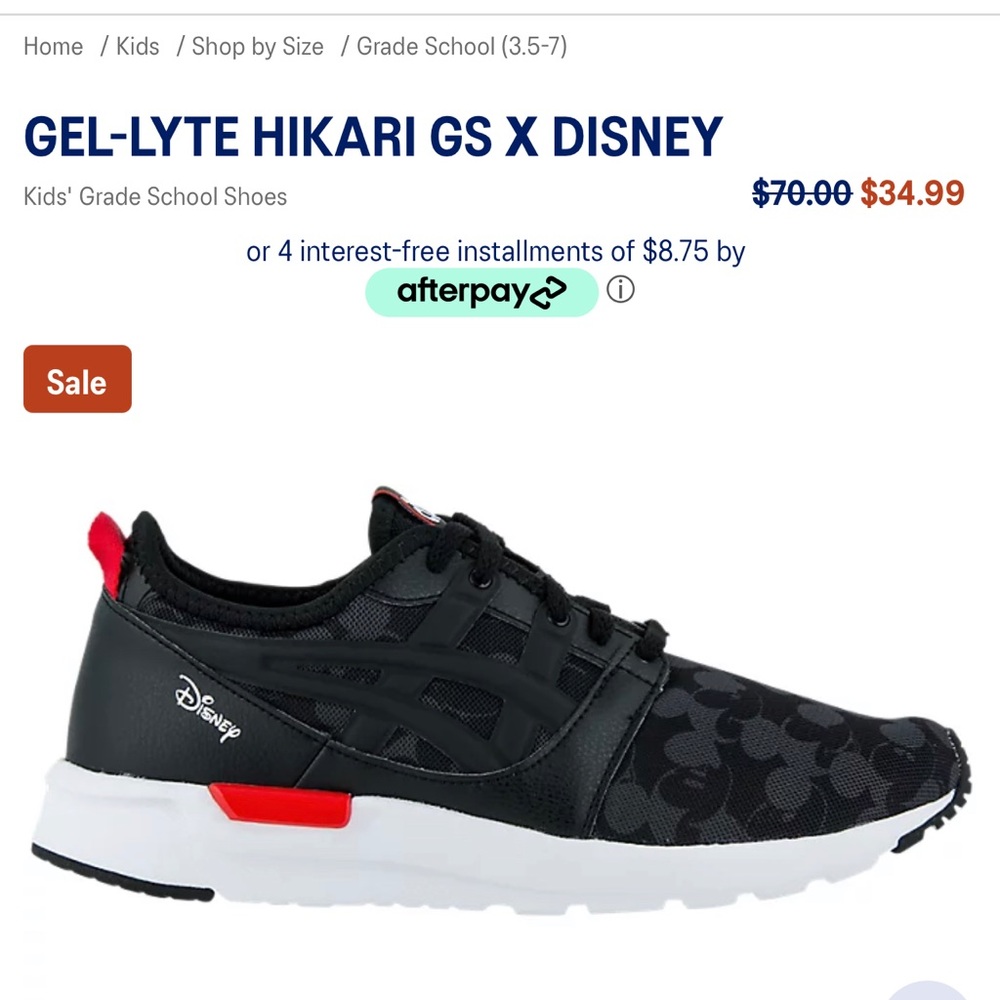 ASICS Disney Mickey Mouse Shoes - perfect for Disneyland!
